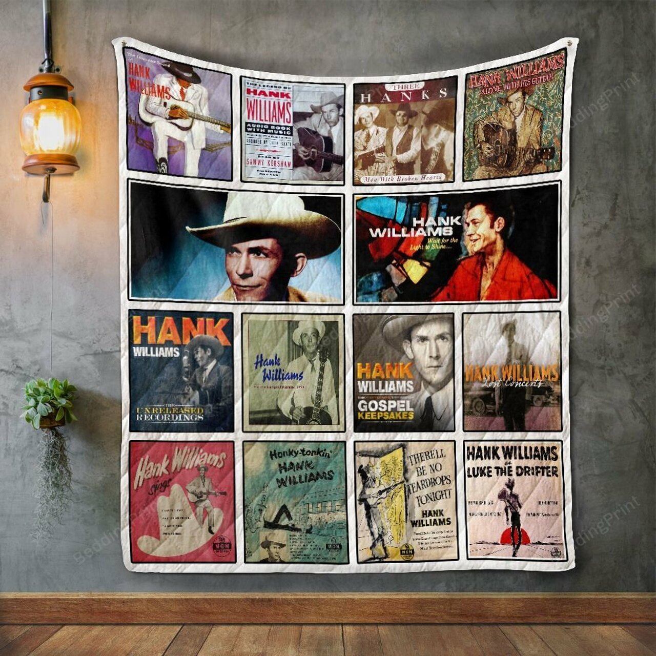 Personalized Hank Williams Album Covers Quilt Blanket Bedding Set for Home Decoration