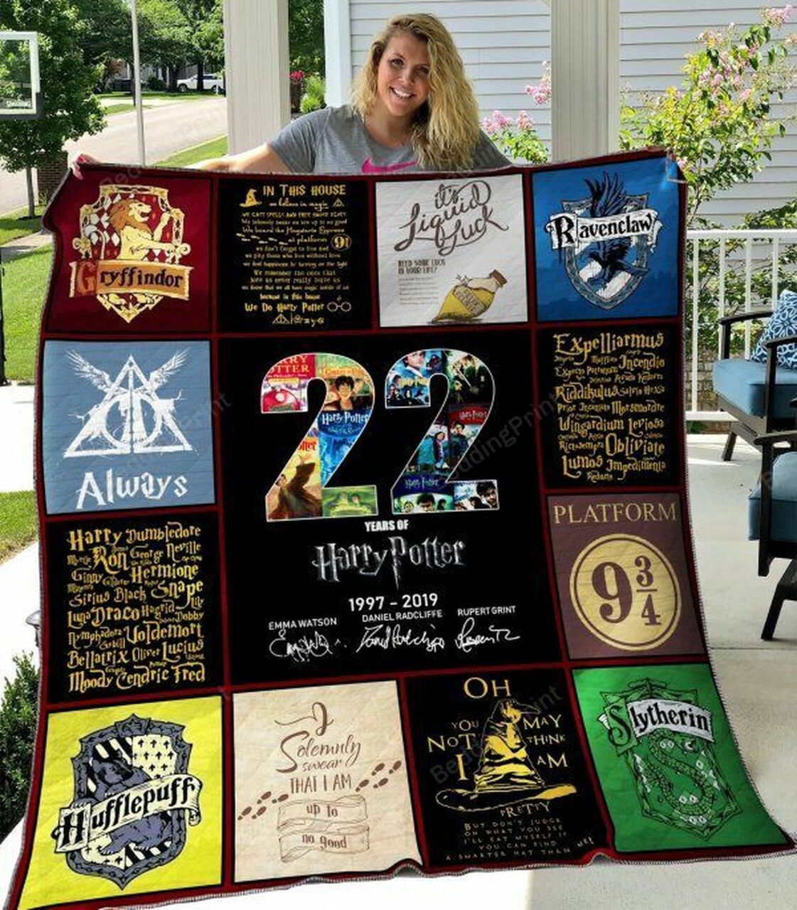 Personalized Harry Potter Quilt Bedding Set - Great for Bedroom Decor and Family Gifts