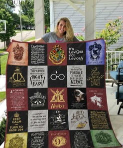Personalized Harry Potter T-Shirt Quilt Bedding Set Blanket - Perfect Gifts for Family and Bedroom Decor