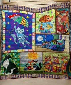 Personalized Heat Cat Quilt Bedding Set - Great for Bedroom Decor and Family Gifts