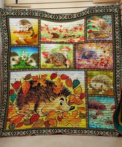 Personalized Hedgehog Quilt Bedding Set - Suitable for Home Decoration