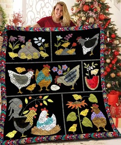 Personalized Here A Chick There A Chick Quilt Bedding Set - Ideal Gifts for Family and Hobby