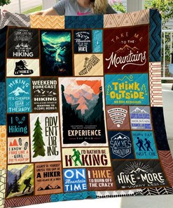 Personalized Hiking Art Quilt Bedding Set - Great for Bedroom Decoration and Family Gifts