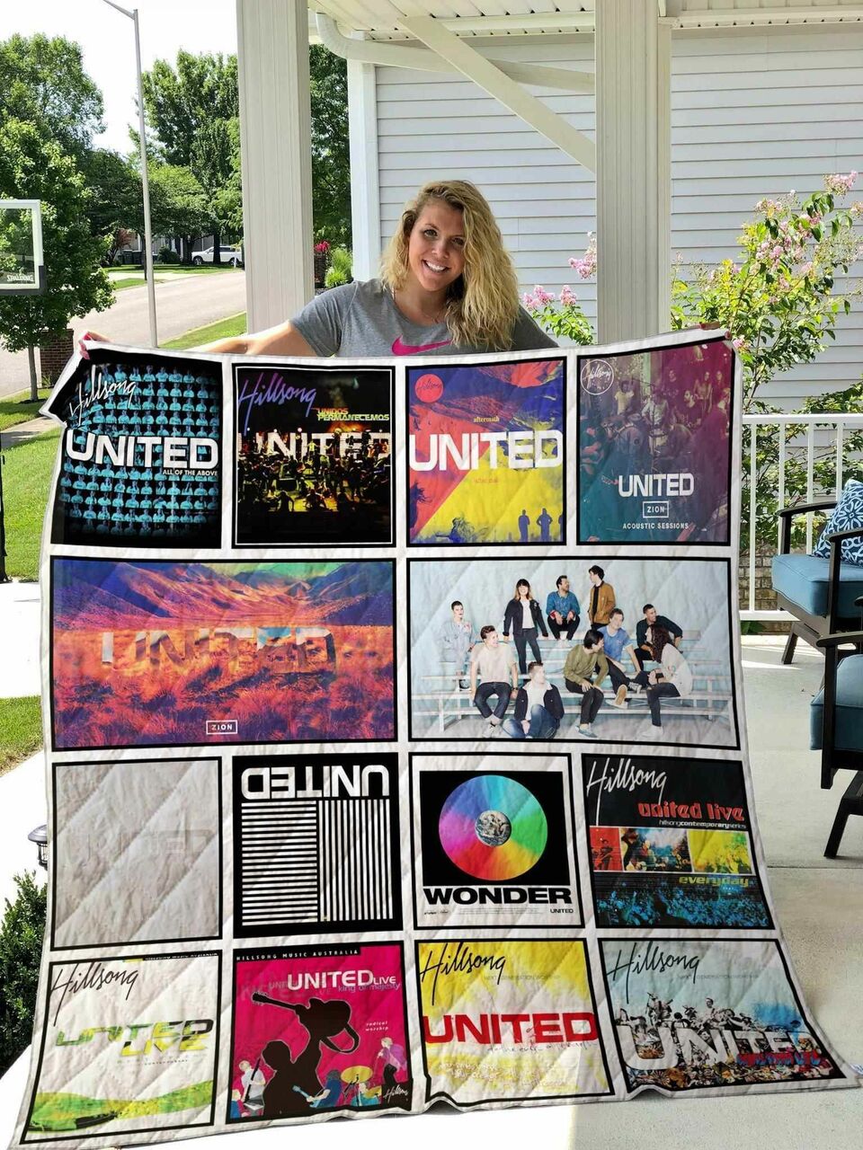 Personalized Hillsong United Blanket Quilt Bedding Set - Bedroom Decor and Gifts for Fans