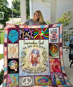 Personalized Hippie Girl The Soul Of A Gypsy Quilt Bedding Set Blanket Gifts For Hippie