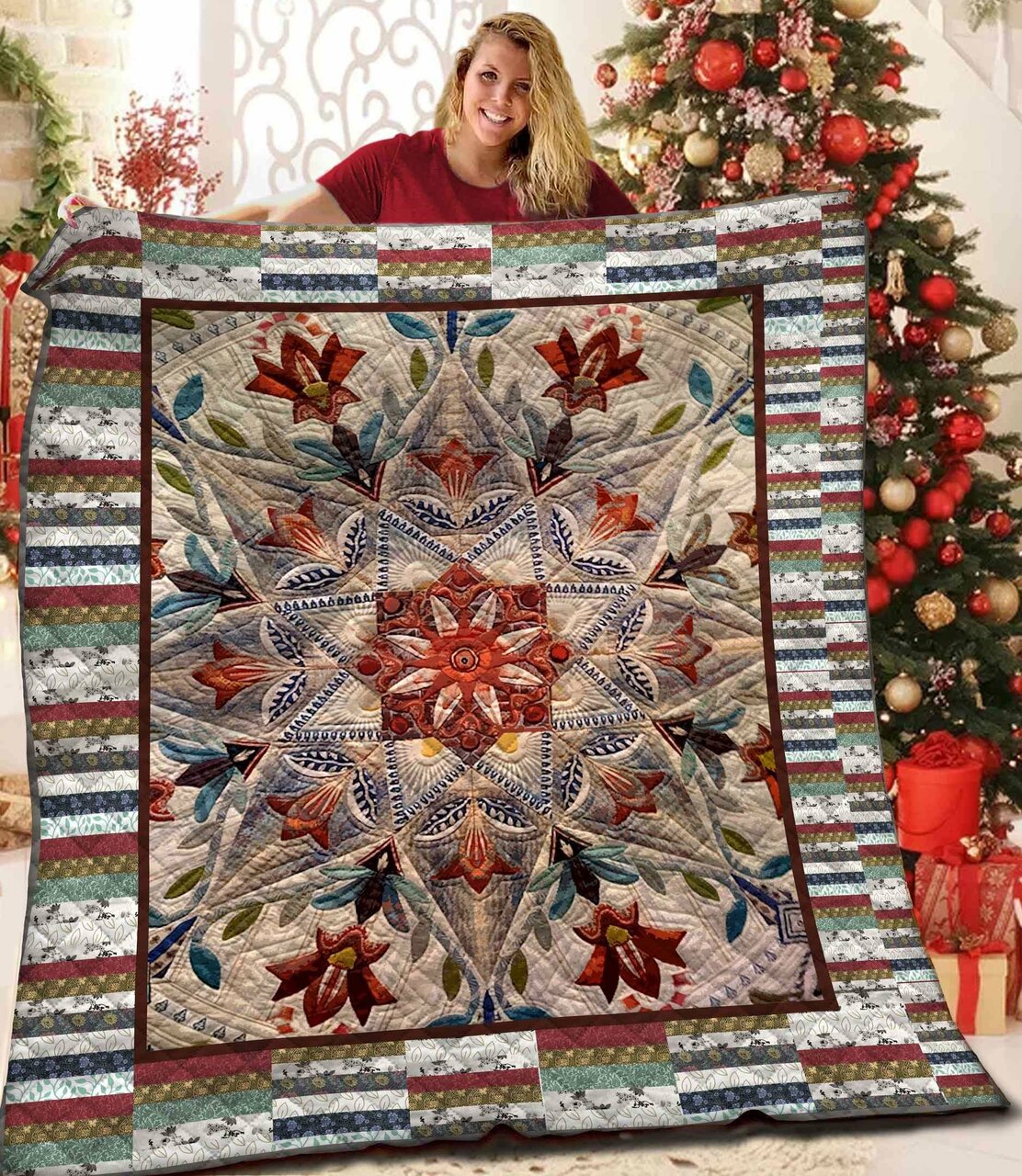 Personalized Hippie Quilt Bedding Set Blanket Ideal for Bedroom Decor and Family Gifts