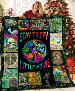 Personalized Hippie Quilt Bedding Set - Customizable with Your Favorite Saying or Name - Great for Family Gifts