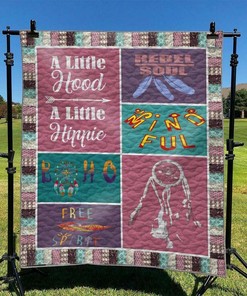 Personalized Hippie Quilt Bedding Set for Bedroom Decor and Family Gifts