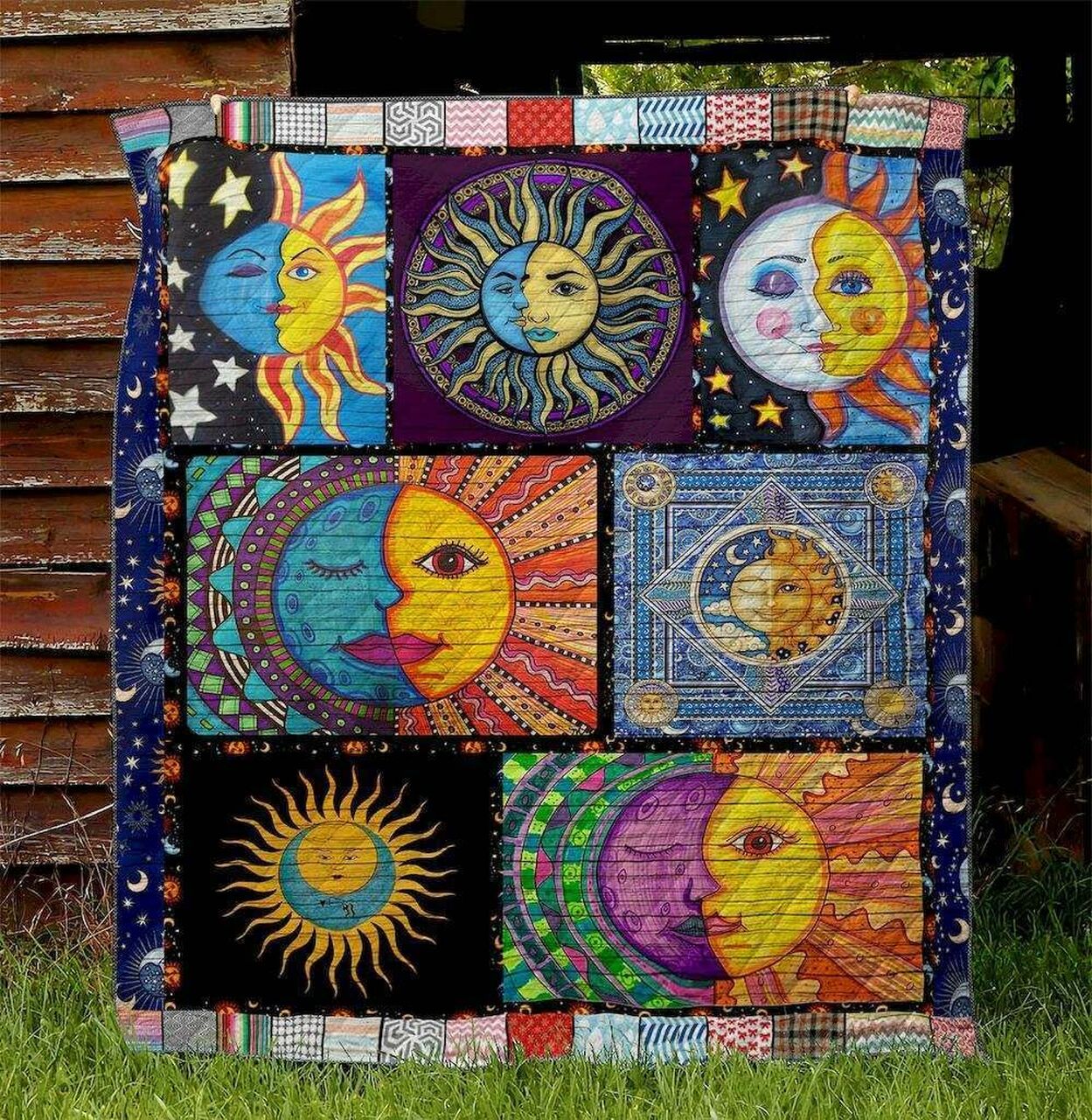 Personalized Hippie Quilt Bedding Set for Home Decor and Picnic, Great for Family Gifts