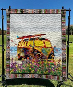 Personalized Hippie Quilt Blanket Bedding Set - Great for Bedroom Decor and Family Gifts