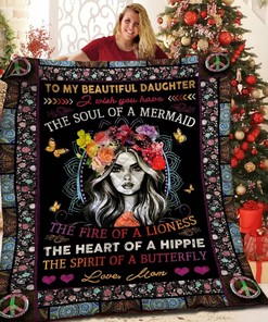 Personalized Hippie To My Daughter Quilt Bedding Set - Ideal for Home Decor