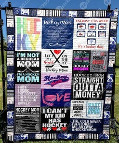 Personalized Hockey Mom Quilt Bed Set Blanket for Home Decoration and Family Gifts