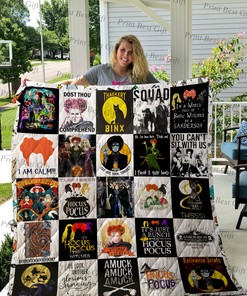 Personalized Hocus Pocus Halloween Poster Quilt Bedding Set - Perfect Gifts for Family and Bedroom Decor