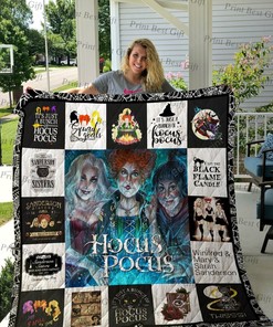 Personalized Hocus Pocus Poster Quilt Bedding Set - Great for Bedroom Decor and Family Gifts