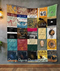 Personalized Homer Books Blanket Quilt Bedding Set for Home Decor and Family Gifts