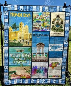 Personalized Honduras Quilt Bedding Set Great for Bedroom Decor and Family Gifts