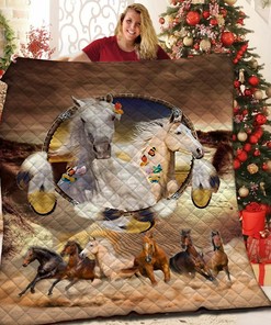 Personalized Horse Quilt Bedding Set, Add Your Own Touch to Your Bedroom and Family Gifts