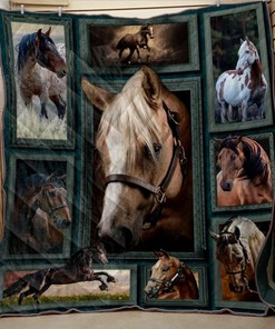 Personalized Horse Quilt Bedding Set, Great for Gifts and Home Decoration