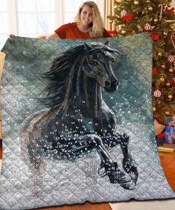 Personalized Horse Quilt Bedding Set, Ideal for Creating a Cozy and Comfortable Bedroom