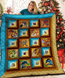 Personalized Horse Quilt Bedding Set, Perfect for a Cozy and Customized Bedroom Decor, Great Gifts