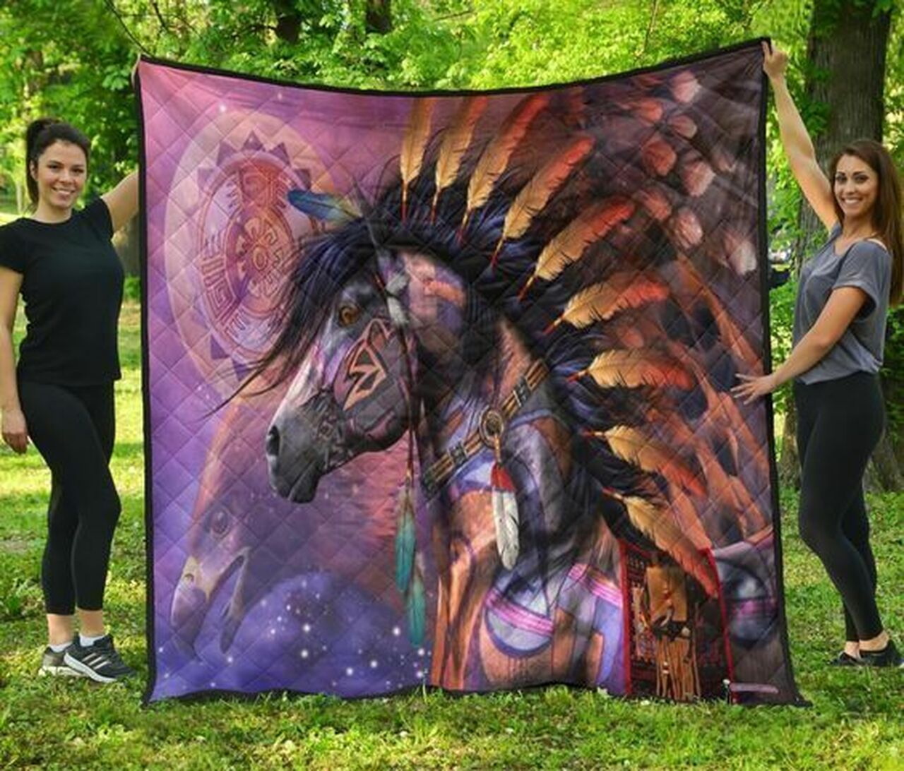 Personalized Horse Quilt Bedding Set for a Cozy and Unique Bedroom Decor, Great for Gifts