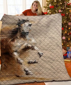 Personalized Horse Quilt Bedding Set for a Unique Bedroom Decor and Perfect Family Gifts