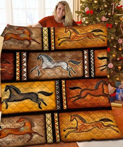 Personalized Horse Quilt Blanket Set, Ideal for Adding a Personal Touch to Your Home Decor