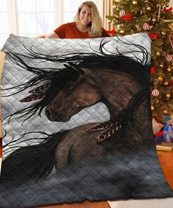 Personalized Horse Quilt Blanket Set, Ideal for Cozy Nights and Picnics