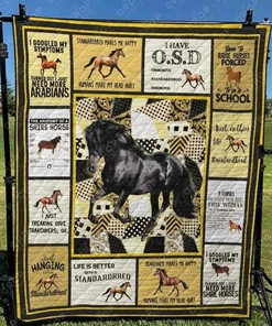 Personalized Horse1 Blanket Quilt Bedding Set for Bedroom Decor and Family Gifts