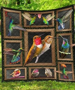 Personalized Hummingbird Quilt Bed Set Blanket - Great for Bedroom Decor and Family Gifts