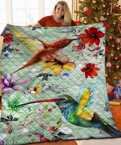 Personalized Hummingbird Quilt Bed Set Blanket - Great for Home Decoration and Family Gifts