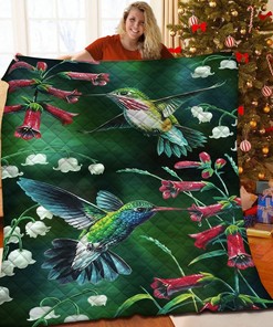 Personalized Hummingbird Quilt Bed Set Blanket for Home Decoration