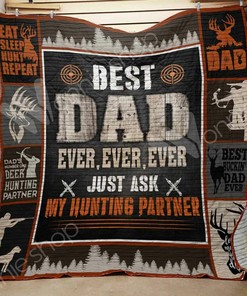 Personalized Hunting Dad Quilt Bedding Set Perfect for Home Decor and Family Gifts