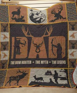 Personalized Hunting Dad Quilt Blanket Bedding Set - Great for Home Decoration and Family Gifts