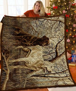 Personalized Hunting Dog Quilt Bedding Set Blanket - Ideal for Bedroom Decor and Family Gifts