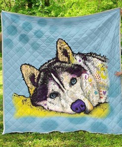 Personalized Husky Quilt Bedding Set for Bedroom and Home Decoration, Perfect Gifts for Family