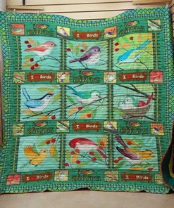 Personalized I Love Bird Quilt Bedding Set Blanket - Ideal for Bedroom Decor and Family Gifts