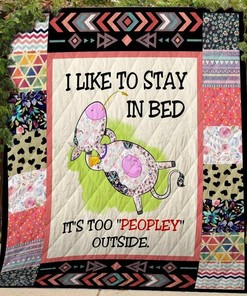 Personalized I Love Cow Quilt Bedding Set - Suitable for Home Decoration