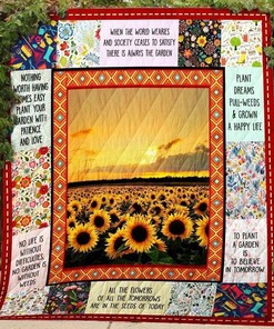 Personalized I Love Gardening Quilt Bedding Set Great for Bedroom Decor and Family Gifts