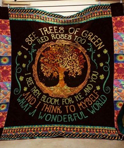 Personalized I See Trees Of Green Quilt Bedding Set Blanket - Perfect Gifts for Family and Bedroom Decor