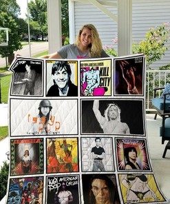Personalized Iggy Pop Quilt Blanket Bedding Set Great for Bedroom Decor and Family Gifts