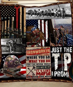Personalized Ironworker Quilt Bedding Set for Home Decoration, Great for Bedroom Decor and Family Gifts