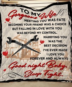 Personalized Ironworker Wife Awesome Quilt Blanket Bedding Set - Great for Bedroom Decor and Family Gifts