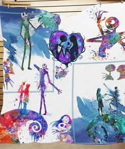 Personalized Jack And Sally Quilt Bedding Set - Perfect Bedroom Decor and Family Gift