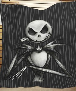 Personalized Jack And Sally Quilt Bedding Set for Bedroom Decor and Family Gifts