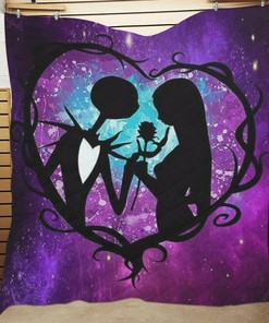 Personalized Jack And Sally Quilt Blanket - Gifts for Family Bedroom Decor