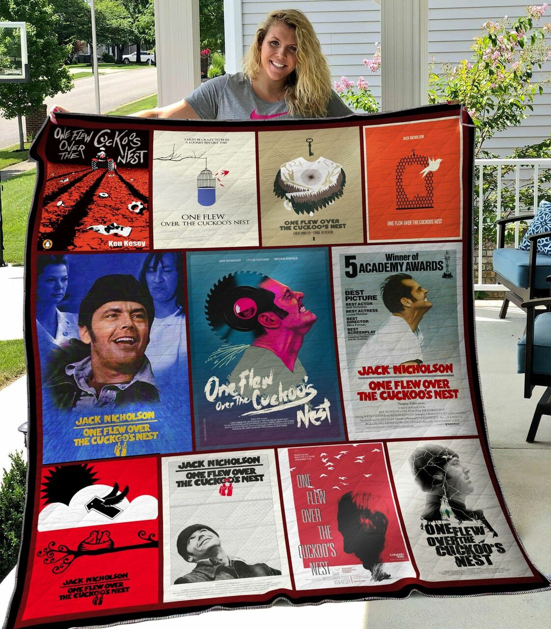 Personalized Jack Nicholson Quilt Blanket Bedding Set for Home Decoration and Family Gifts
