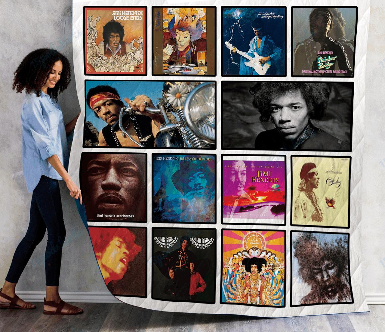 Personalized Jimi Hendrix Quilt Bedding Set Blanket - Ideal for Bedroom Decor and Gifts for Fans