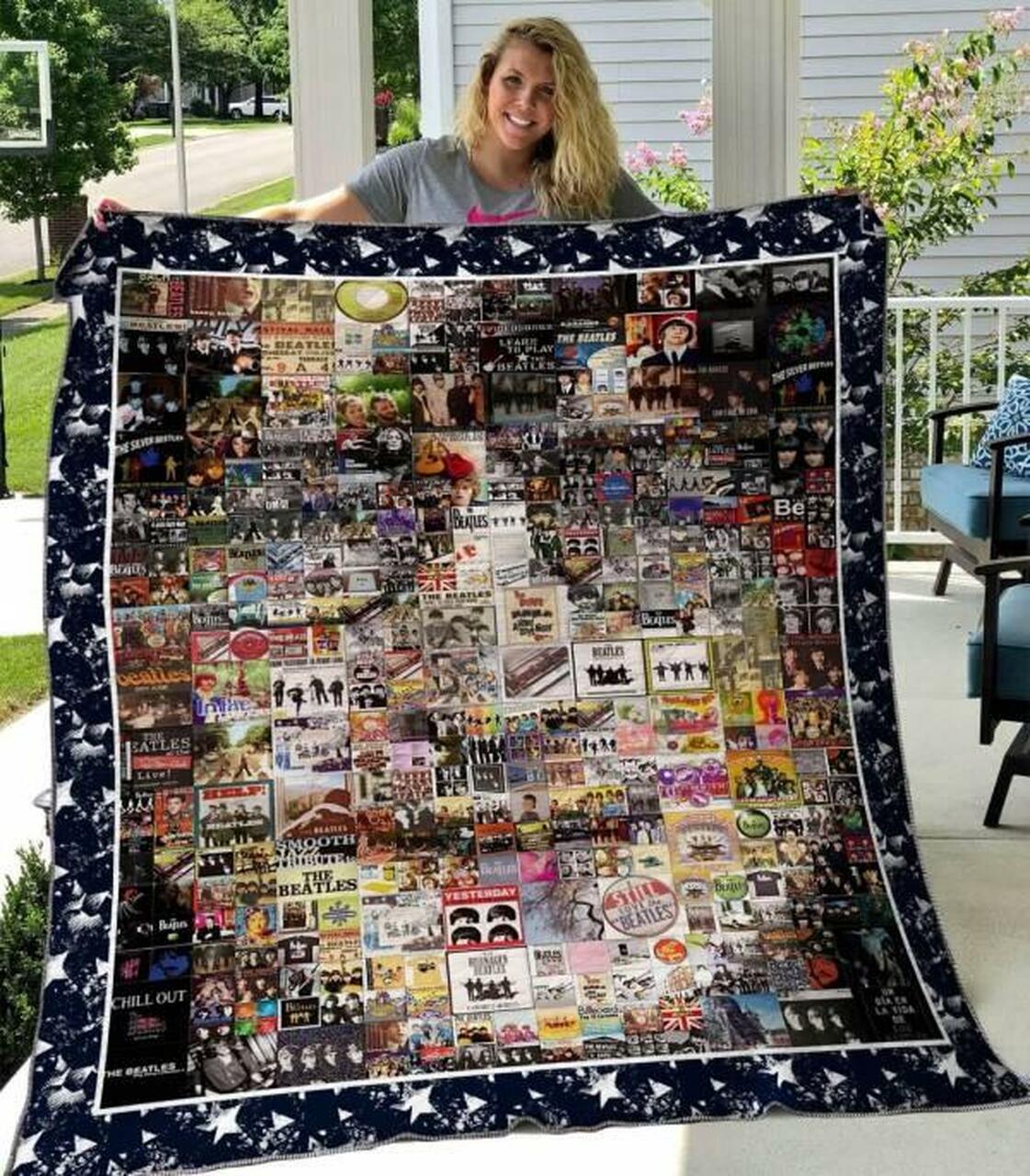 Personalized John Lennon Quilt Bedding Set Blanket for Home Decor and Family Gifts