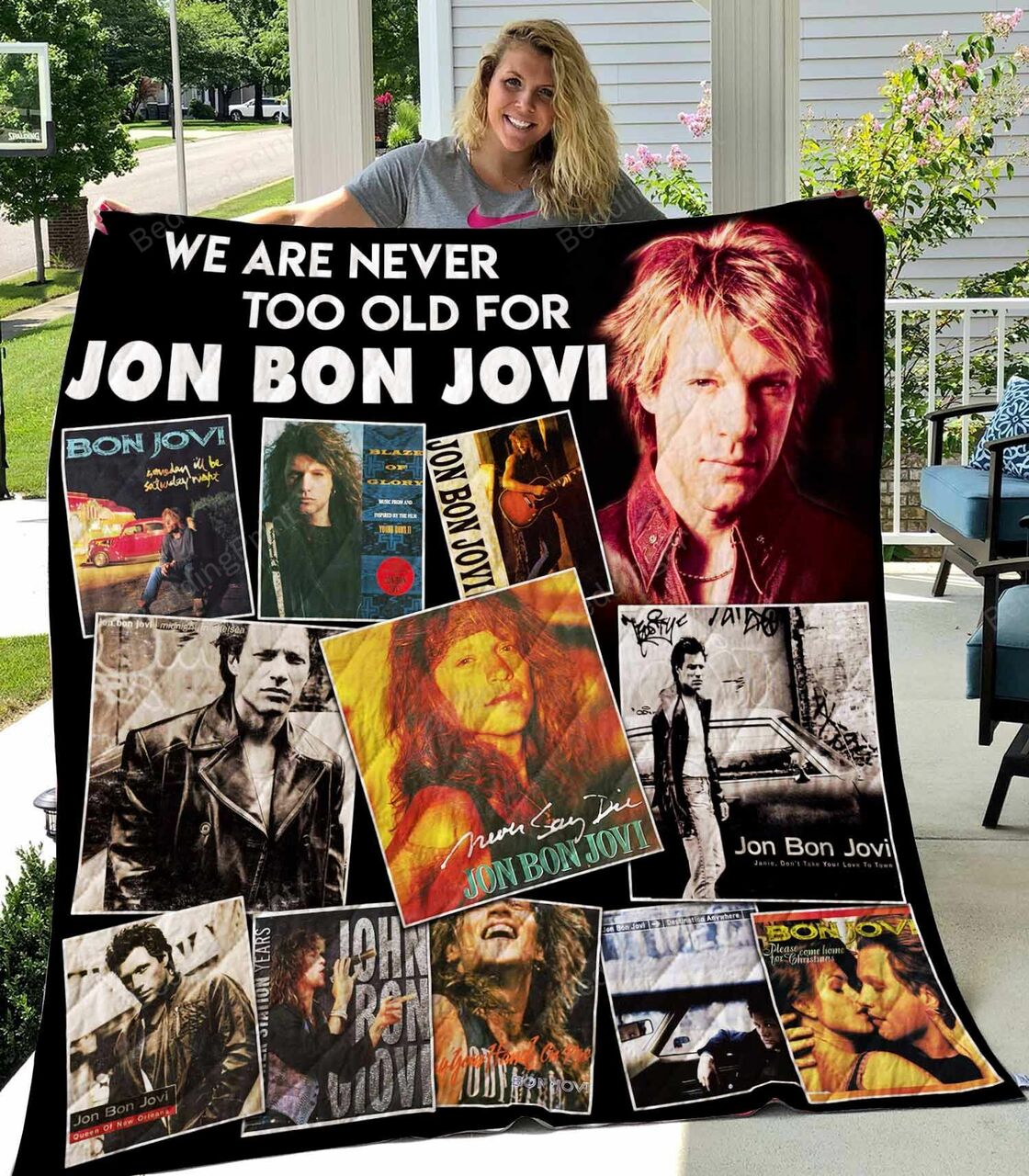 Personalized Jon Bon Jovi Vr1 New Quilt Bedding Set Blanket - Great for Bedroom Decoration and Family Gifts